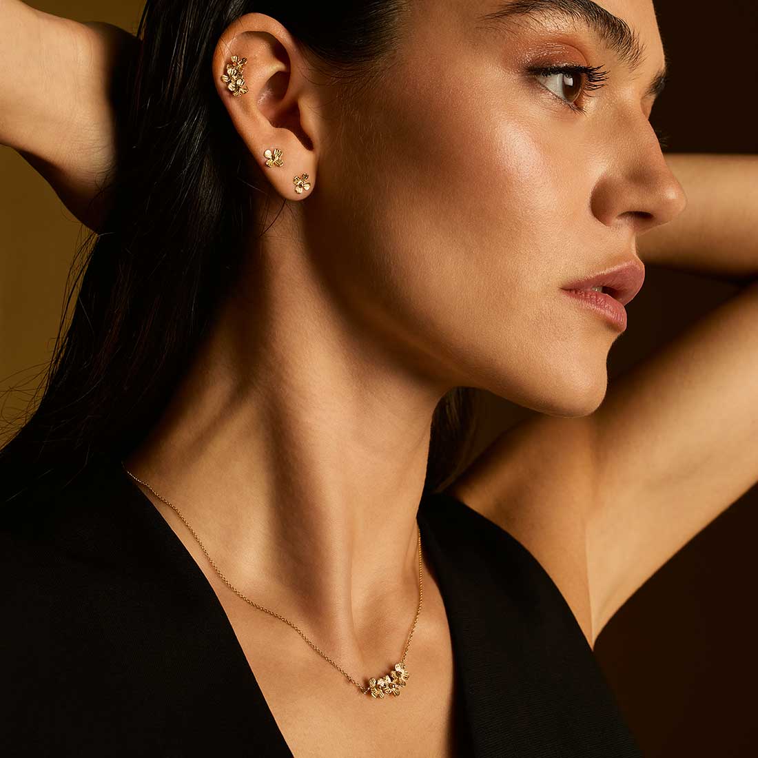 COLAR BOHO ARCO 3 FLORES