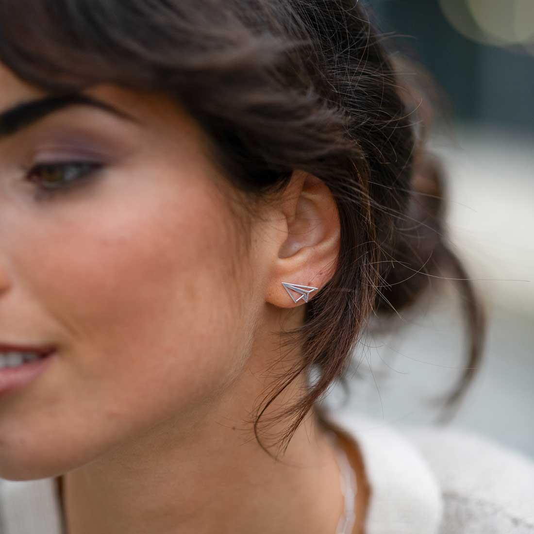 BRINCOS ORIGAMI AVIÃO