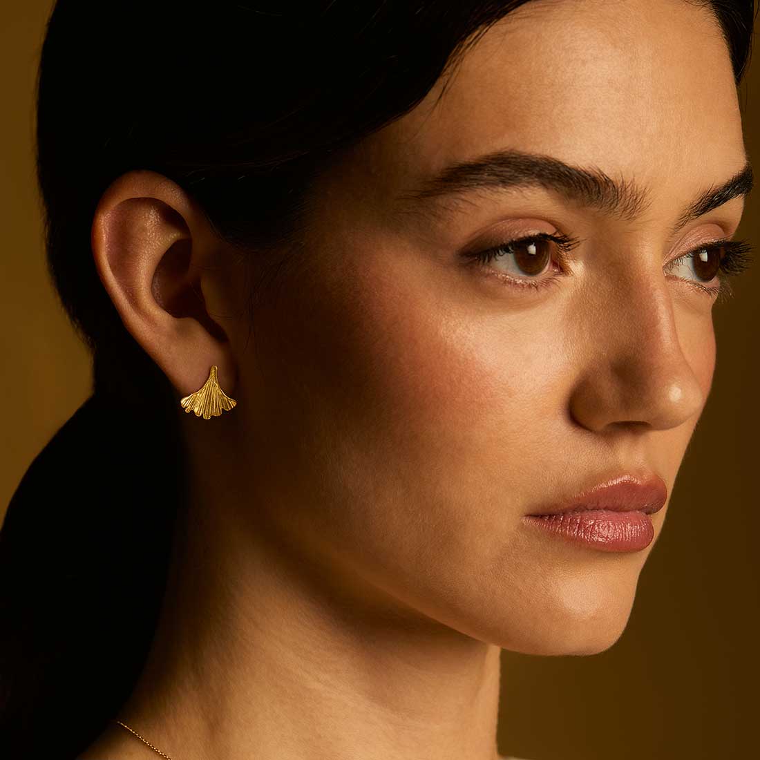 BRINCOS BOHO GINKGO BILOBA PEQUENOS