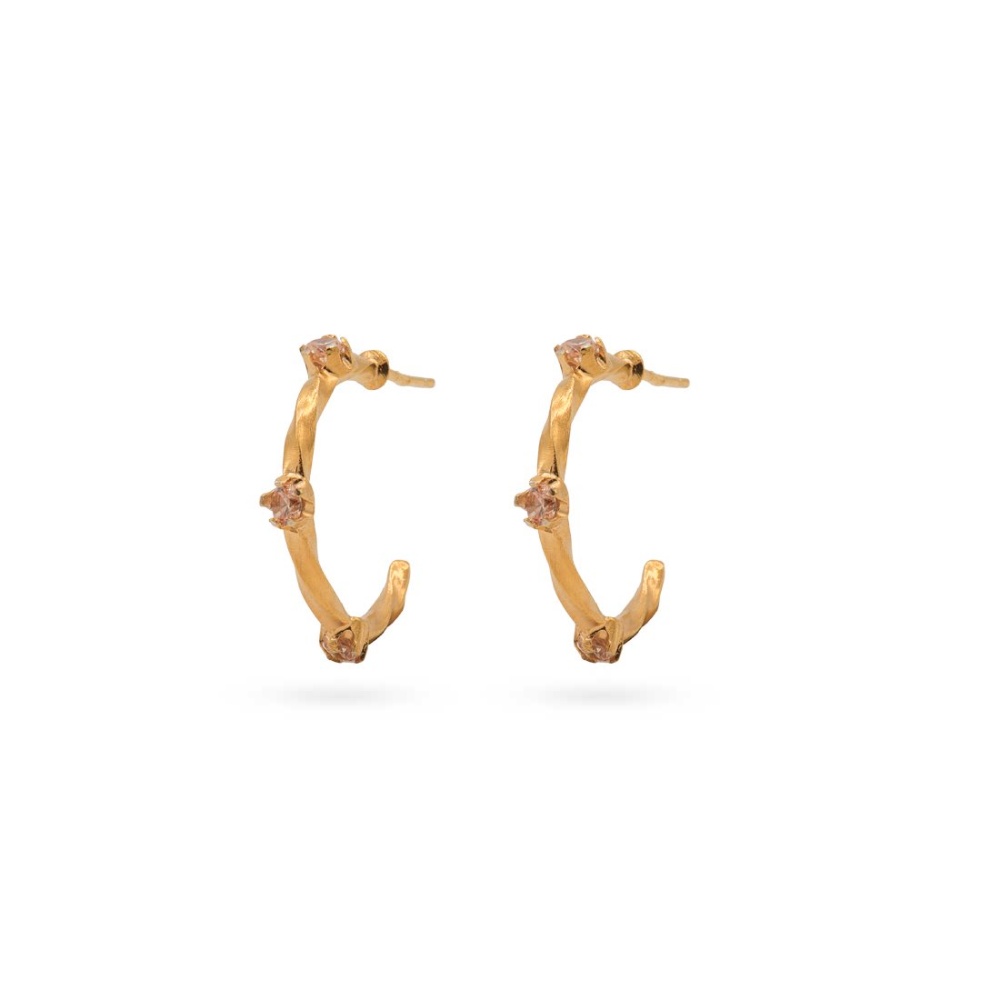 BRINCOS BASIC TORCIDOS COM ZIRCÓNIAS