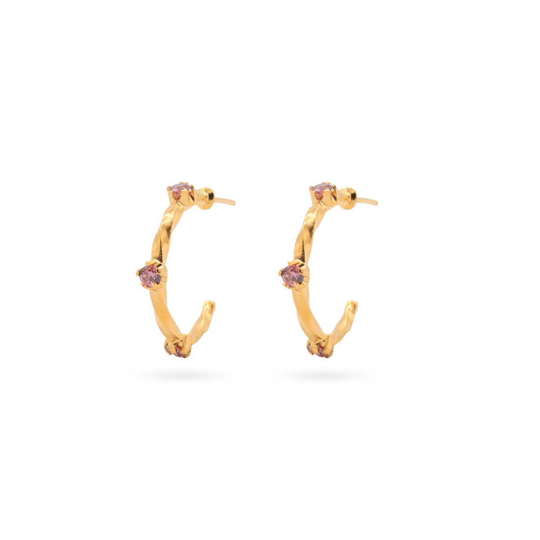 BRINCOS BASIC TORCIDOS COM ZIRCÓNIAS