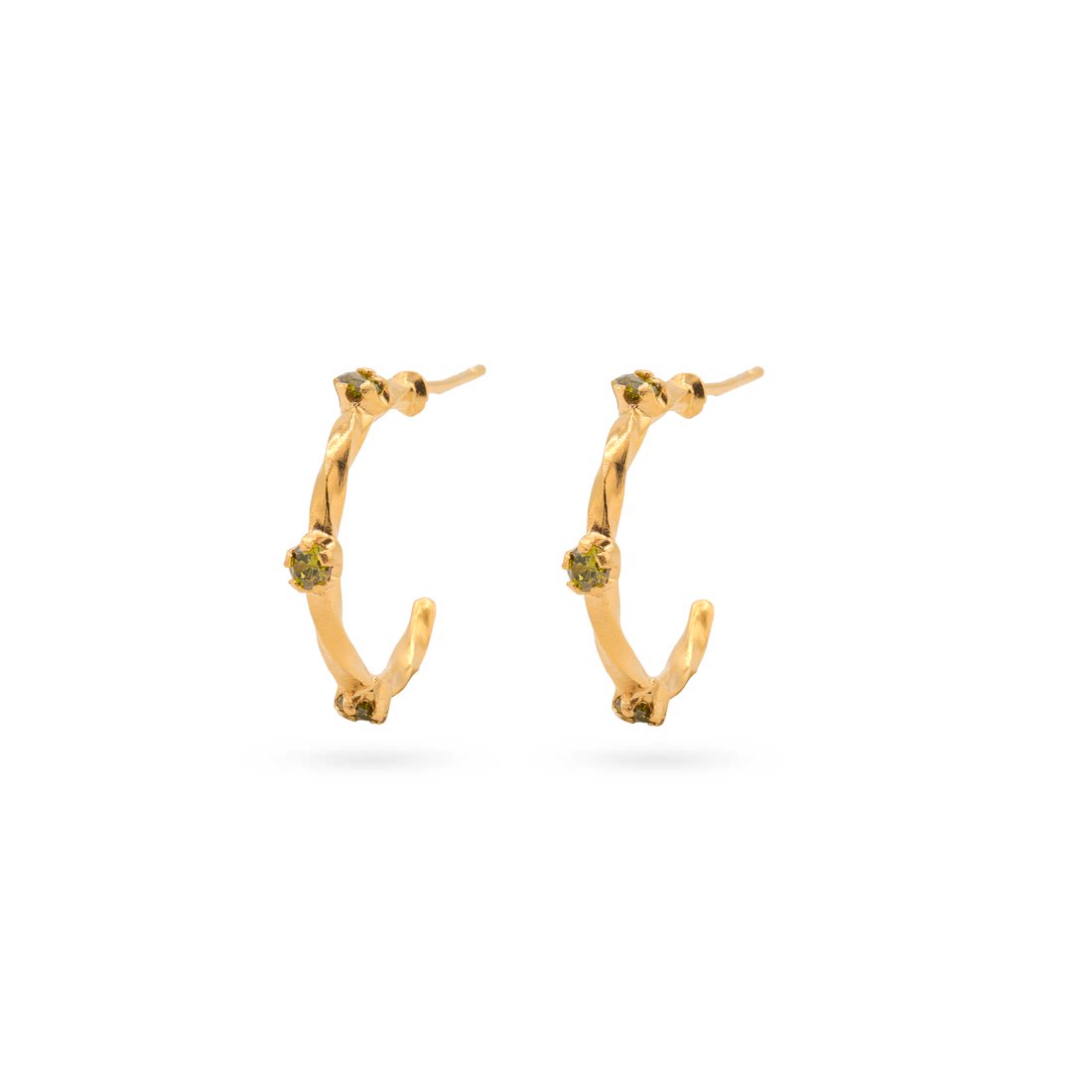 BRINCOS BASIC TORCIDOS COM ZIRCÓNIAS