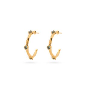 BASIC TWISTED EARRINGS WITH ZIRCONIA