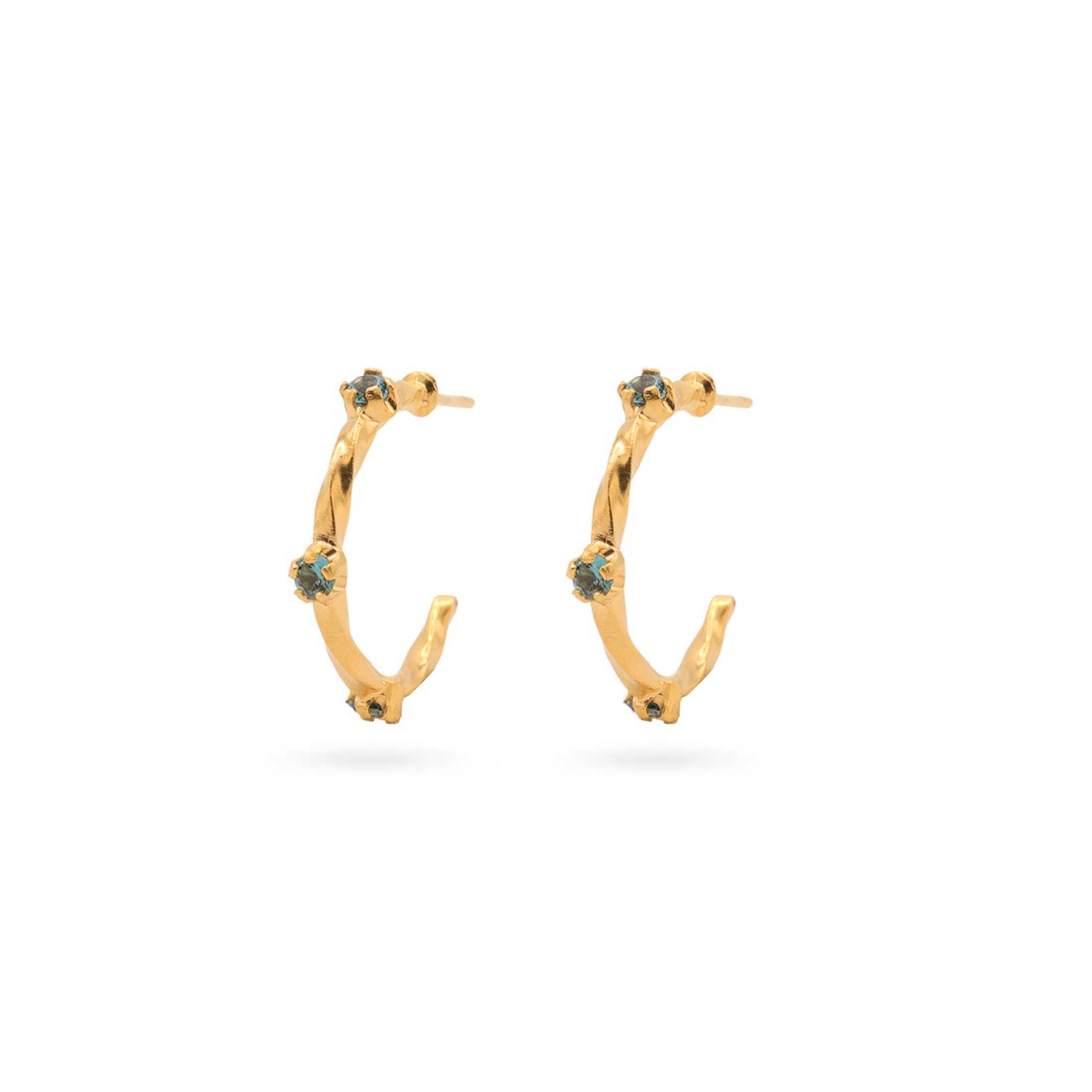 BRINCOS BASIC TORCIDOS COM ZIRCÓNIAS